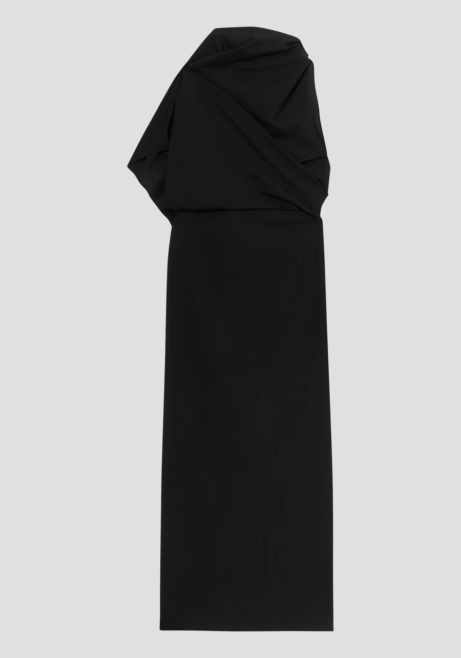ROHE OCCASION DRESS WITH OPEN BACK IN BLACK