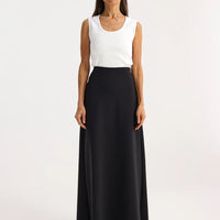 ROHE MODERN SCUBA SKIRT IN BLACK