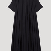 ROHE PLEATED DRESS IN BLACK