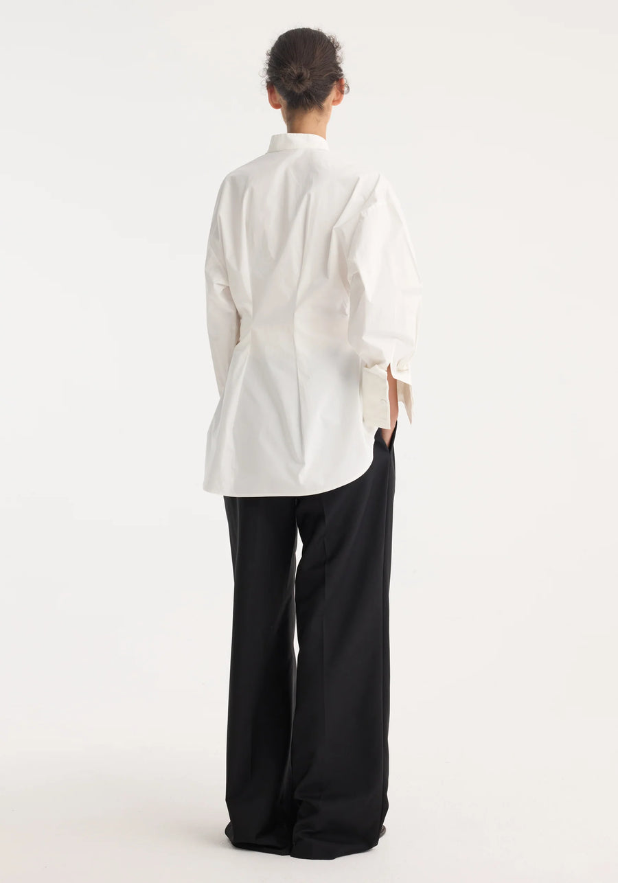 ROHE TUXEDO WIRED SHAPE SHIRT IN OPTIC WHITE