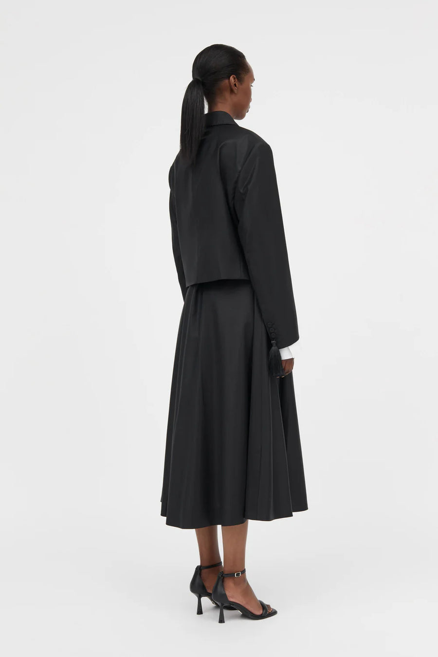 MKDT ATELIER SKIRT WITH PLEATS IN BLACK