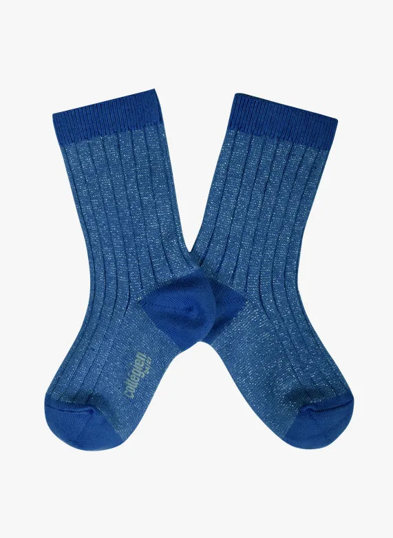 COLLEGIEN VICTOIRE SOCKS IN BLEU SAPHIR