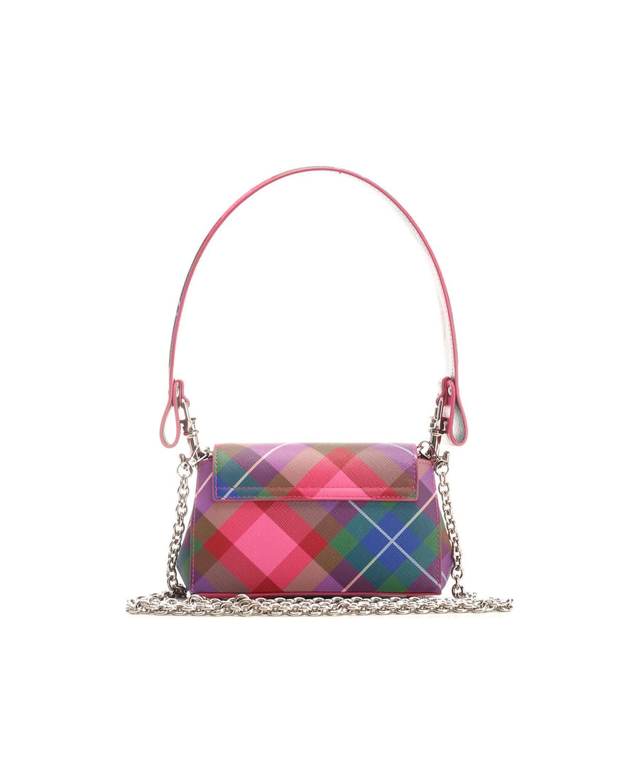 VIVIENNE WESTWOOD HAZEL SMALL HANDBAG IN CANDY TARTAN