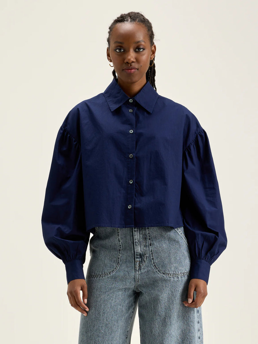 BELLEROSE KINGA SHIRT IN NAVY