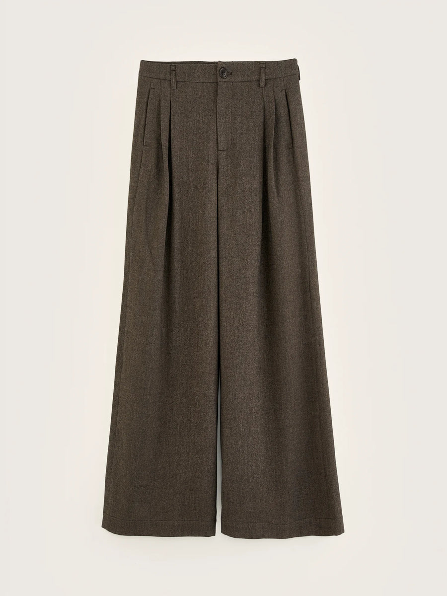 BELLEROSE VOLKERT TROUSERS IN DARK BROWN/EBONY