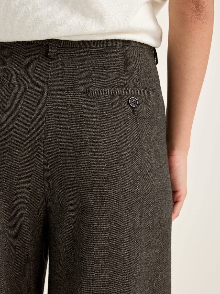 BELLEROSE VOLKERT TROUSERS IN DARK BROWN/EBONY