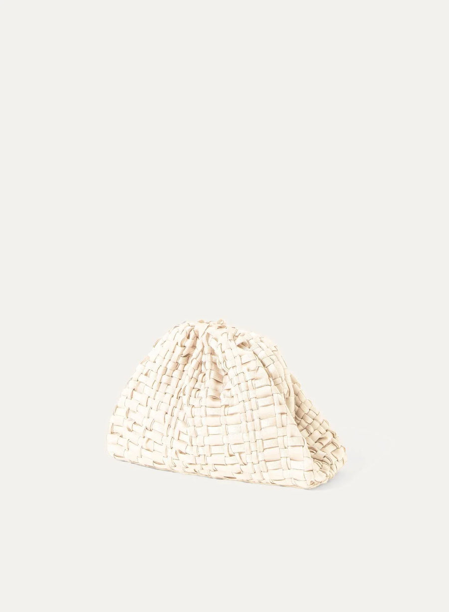 MARIA LA ROSA MINI GAME BAG IN NATURAL/OFF WHITE