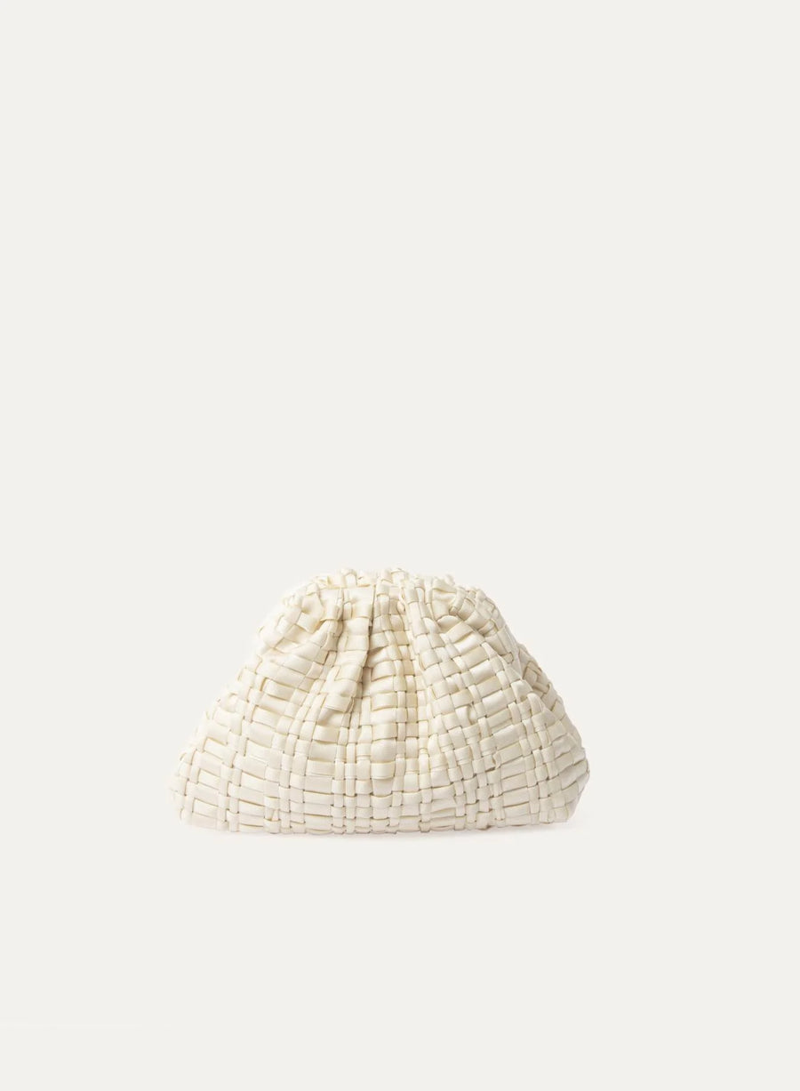 MARIA LA ROSA MINI GAME BAG IN NATURAL/OFF WHITE