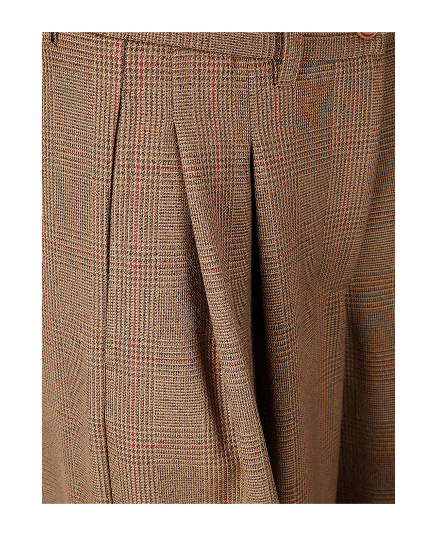 JEJIA KATHERINE PANTS IN BROWN CHECK