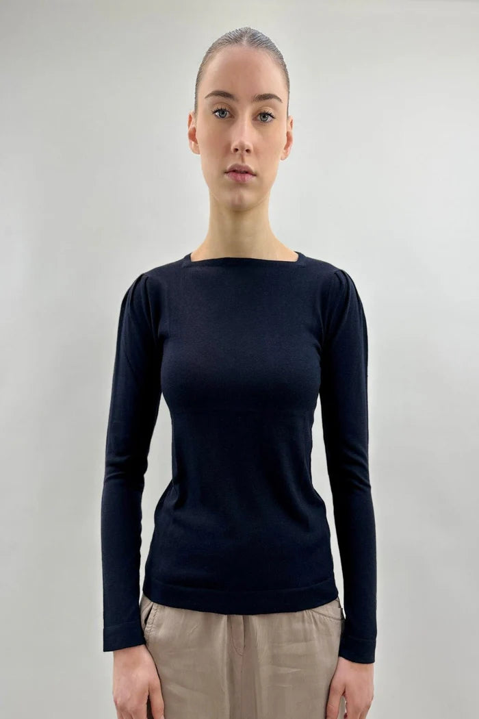 SIAN JACOBS PIPSTER IN DARK NAVY