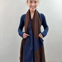 SIAN JACOBS SHAPES IN NAVY/BROWN