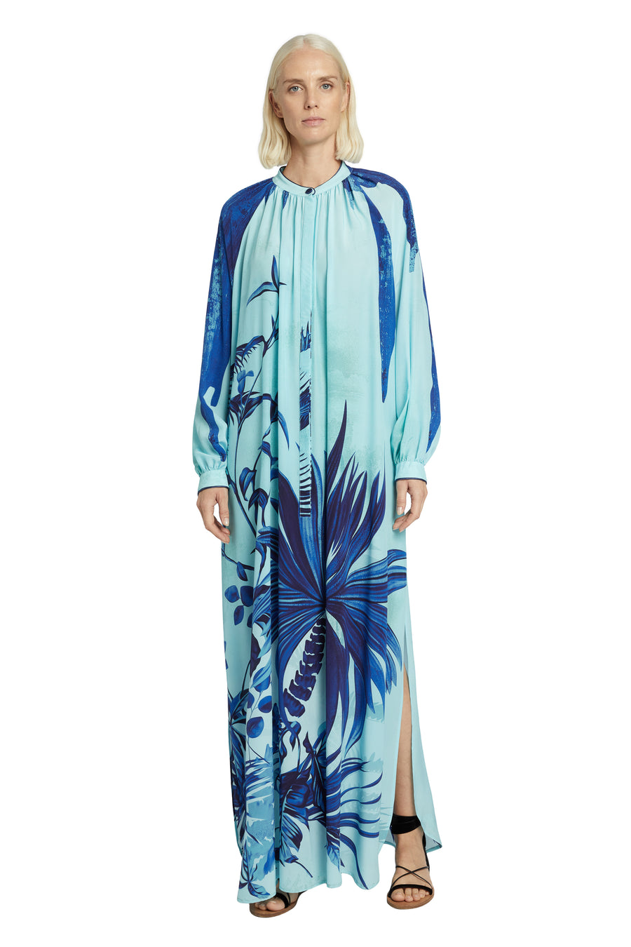 FOR RESTLESS SLEEPERS ARIONE DRESS IN FLOWERS BLUE