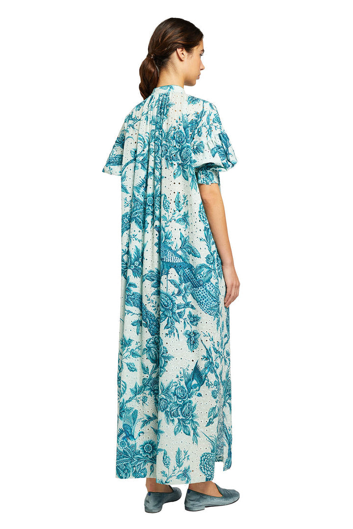 FOR RESTLESS SLEEPERS METE DRESS - TEAL BRANCHES