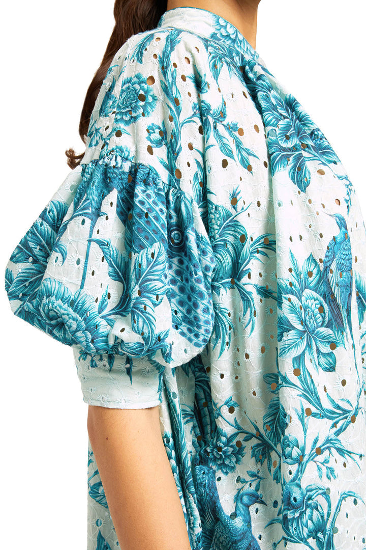 FOR RESTLESS SLEEPERS METE DRESS - TEAL BRANCHES