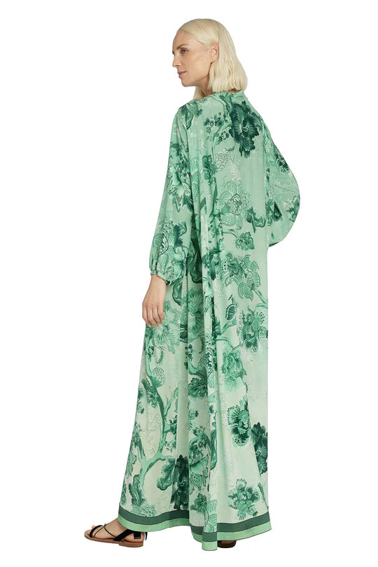 FOR RESTLESS SLEEPERS ELONE DRESS IN FLOWERS GREEN