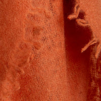 MIRROR IN THE SKY OPEN KNIT SHAWL PLAIN - MAHOGANY