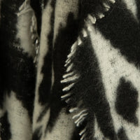 MIRROR IN THE SKY OPEN KNIT SHAWL PRINT IN BLACK & WHITE