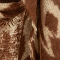 MIRROR IN THE SKY OPEN KNIT SHAWL PRINT IN OATMEAL & WILLOW