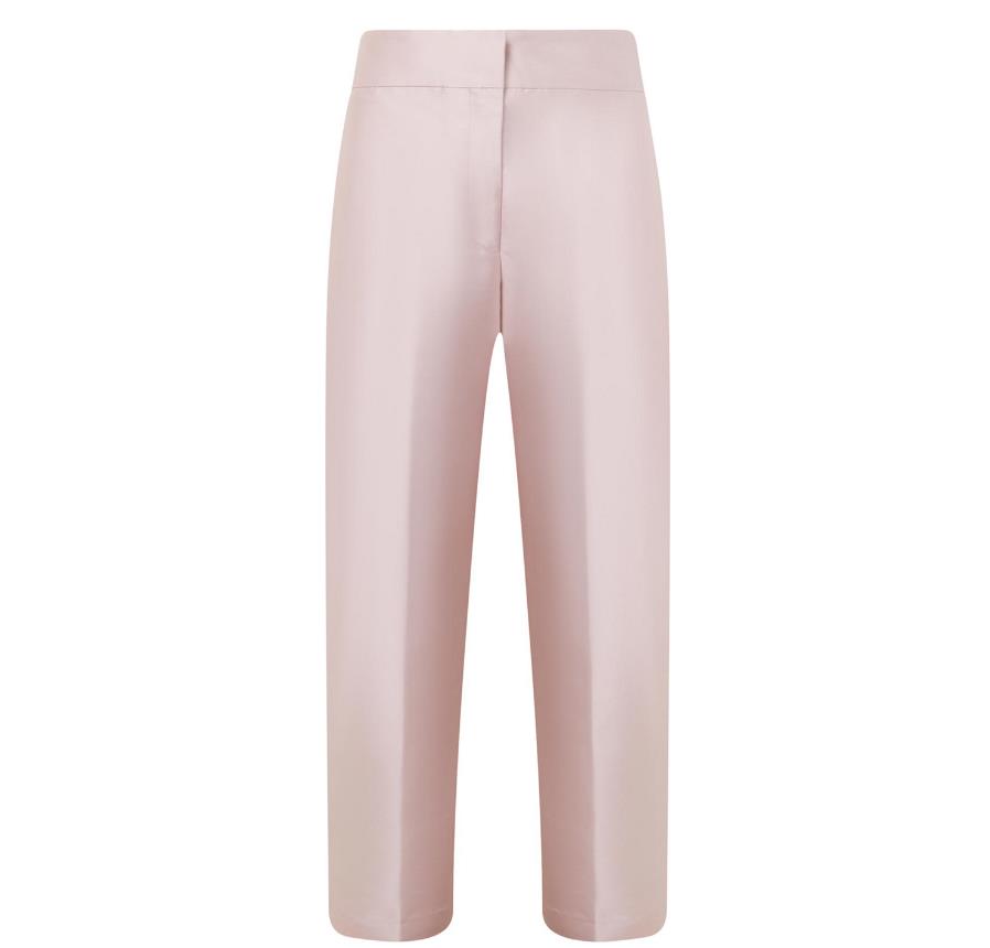 ROISIN LINNANE TAFFETA TWIG PANTS IN SHELL PINK