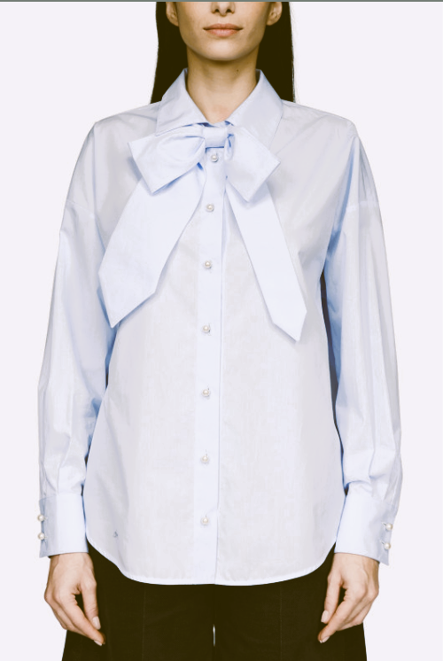VIVETTA BOW TIE SHIRT IN OPTICAL WHITE