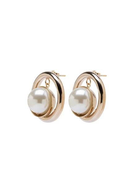 Rosantica Circular Earrings with central white pearl