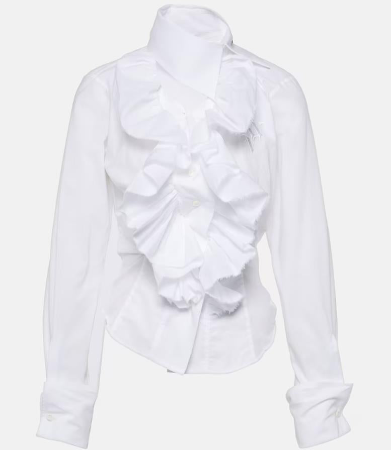 VIVIENNE WESTWOODWIZARD FRILL SHIRT IN WHITE