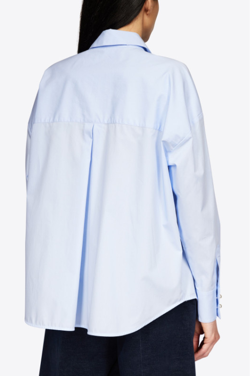 VIVETTA BOW TIE SHIRT IN PLACID BLUE