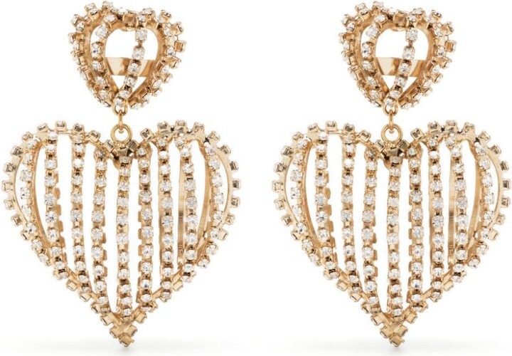 Rosantica Crystal Heart Embellished Earrings