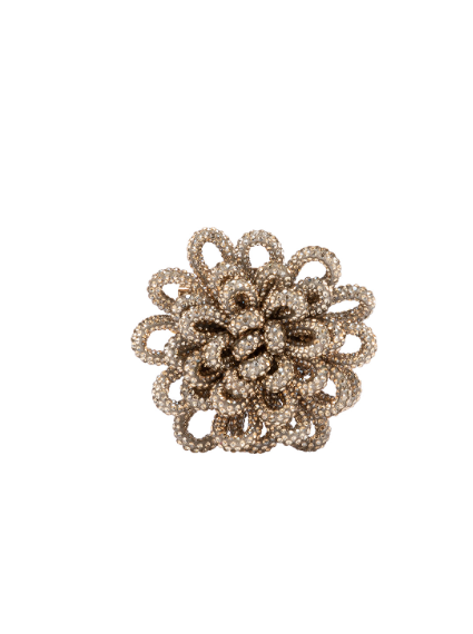 ROSANTICA TIMO BROOCH IN CHAMPAGNE CRYSTALS
