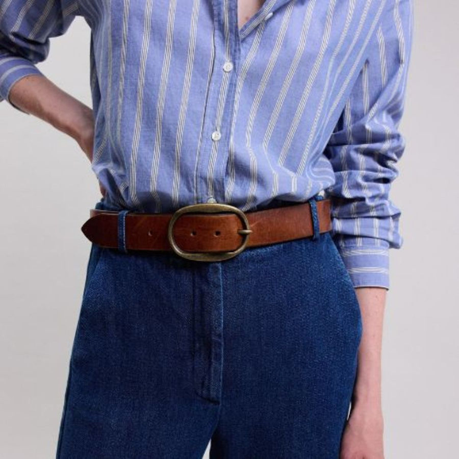 HARTFORD ANGUS BELT IN BROWN LEATHER