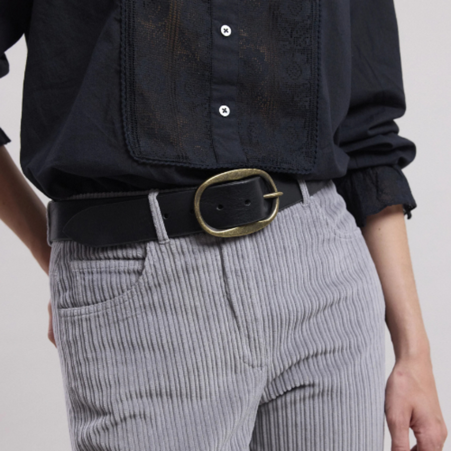 HARTFORD ANGUS BELT IN BLACK LEATHER