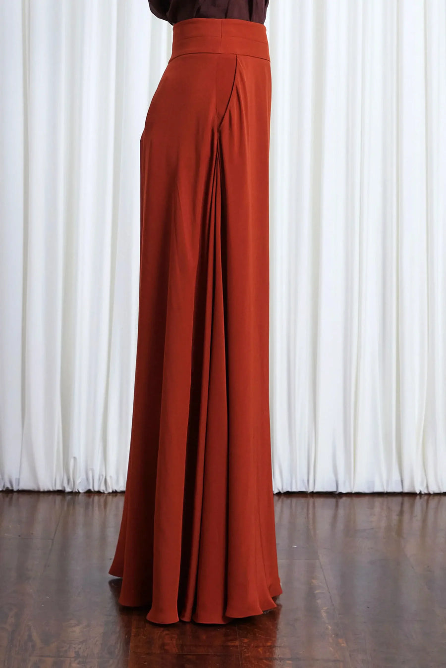 PALMER HARDING CLARITY TROUSERS IN RUST CREPE