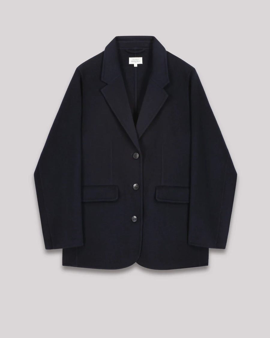 HARTFORD VLAD DOUBLE FACE WOOL JACKET IN NAVY BLUE