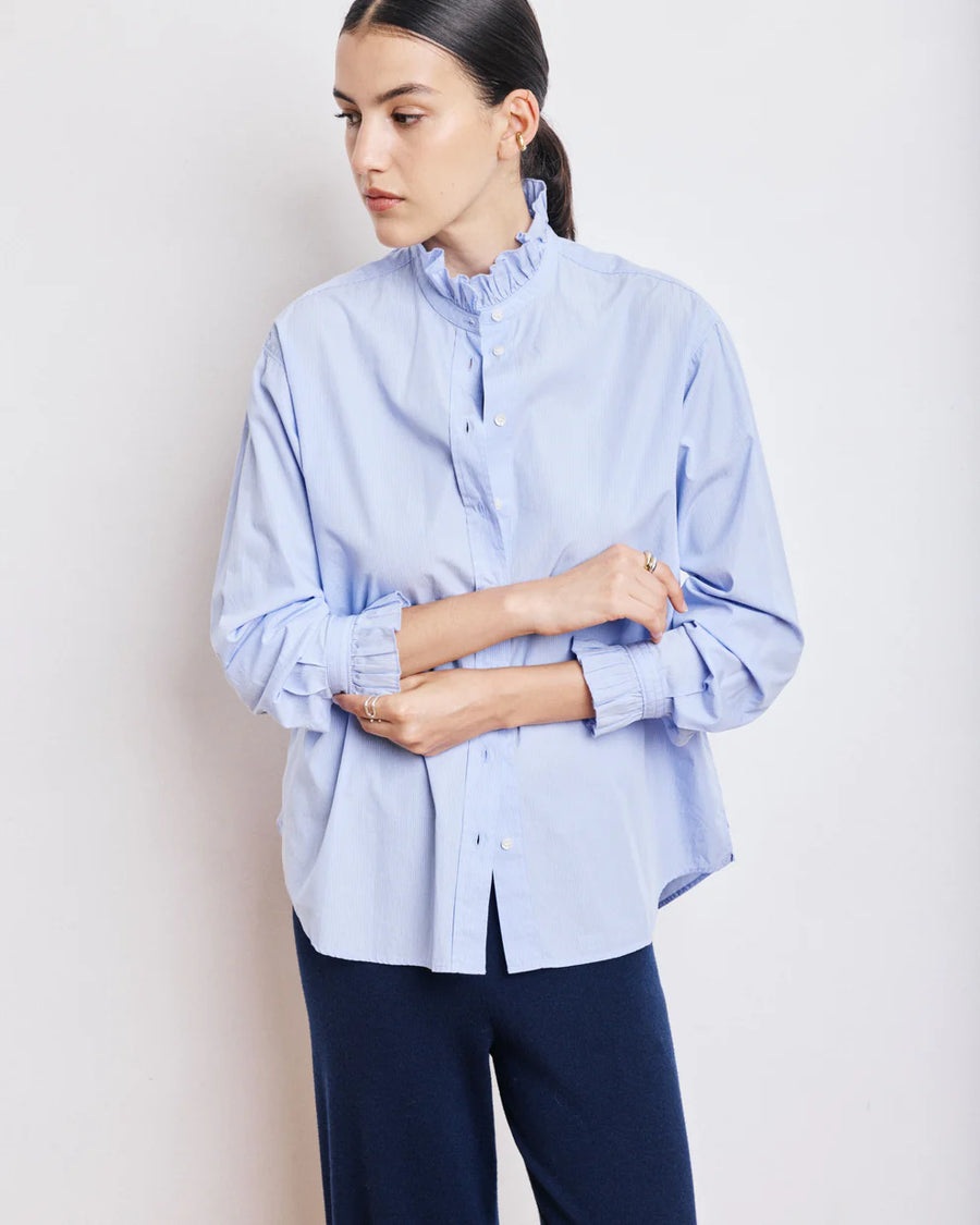 HARTFORD CHANA SHIRT IN LIGHT BLUE STRIPES
