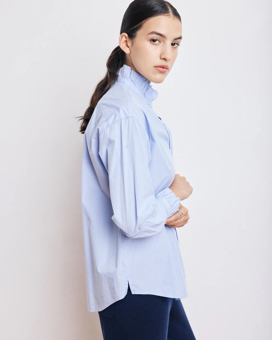 HARTFORD CHANA SHIRT IN LIGHT BLUE STRIPES