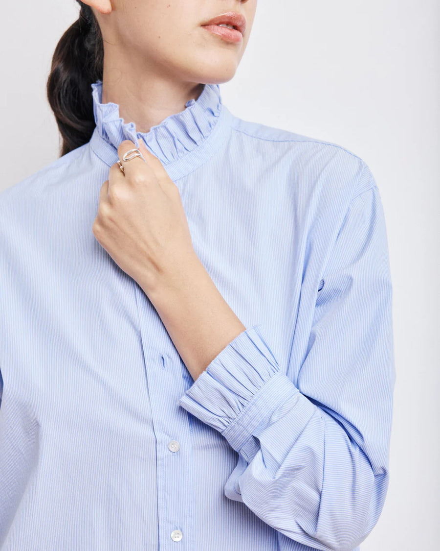 HARTFORD CHANA SHIRT IN LIGHT BLUE STRIPES
