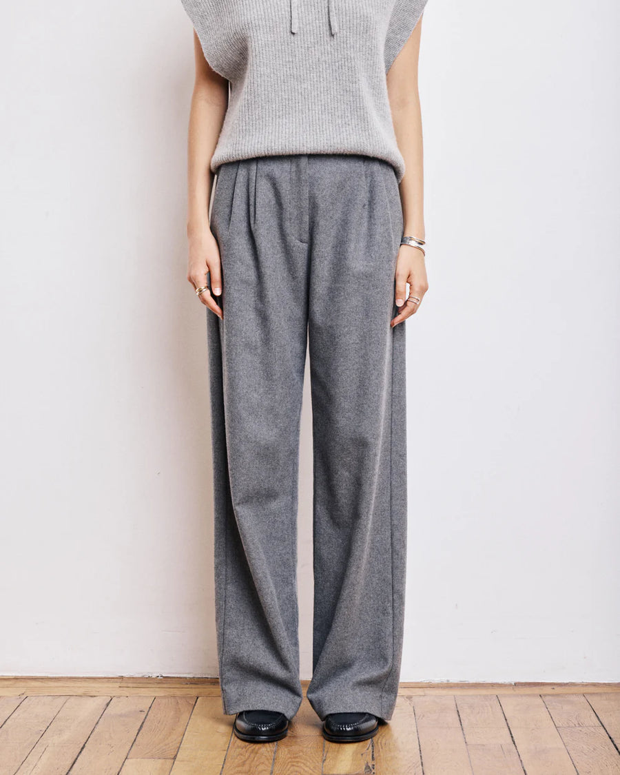 HARTFORD PANACHE GREY WOOL PANTS