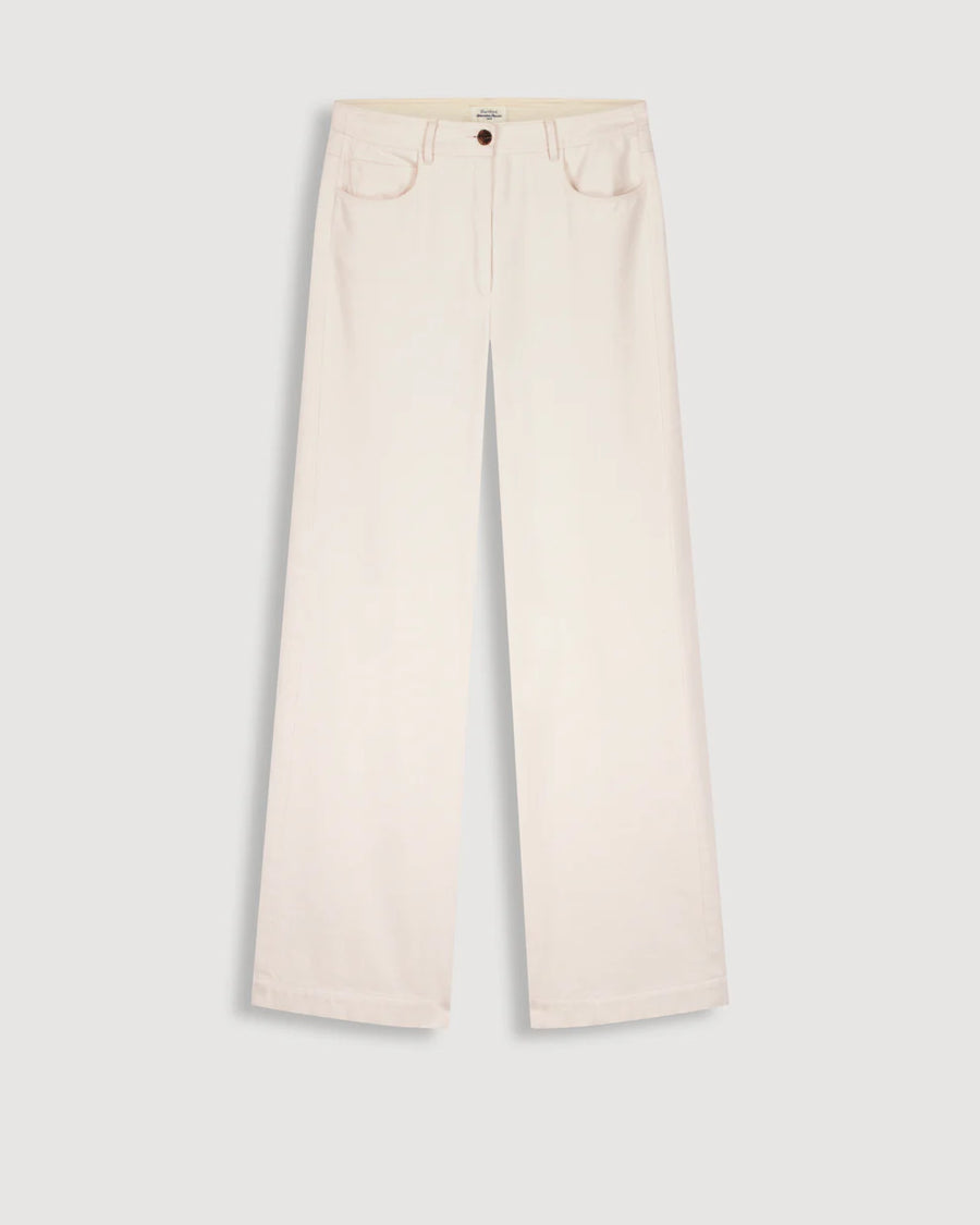 HARTFORD PILOTE PANTS IN OFF WHITE BRUSHED COTTON
