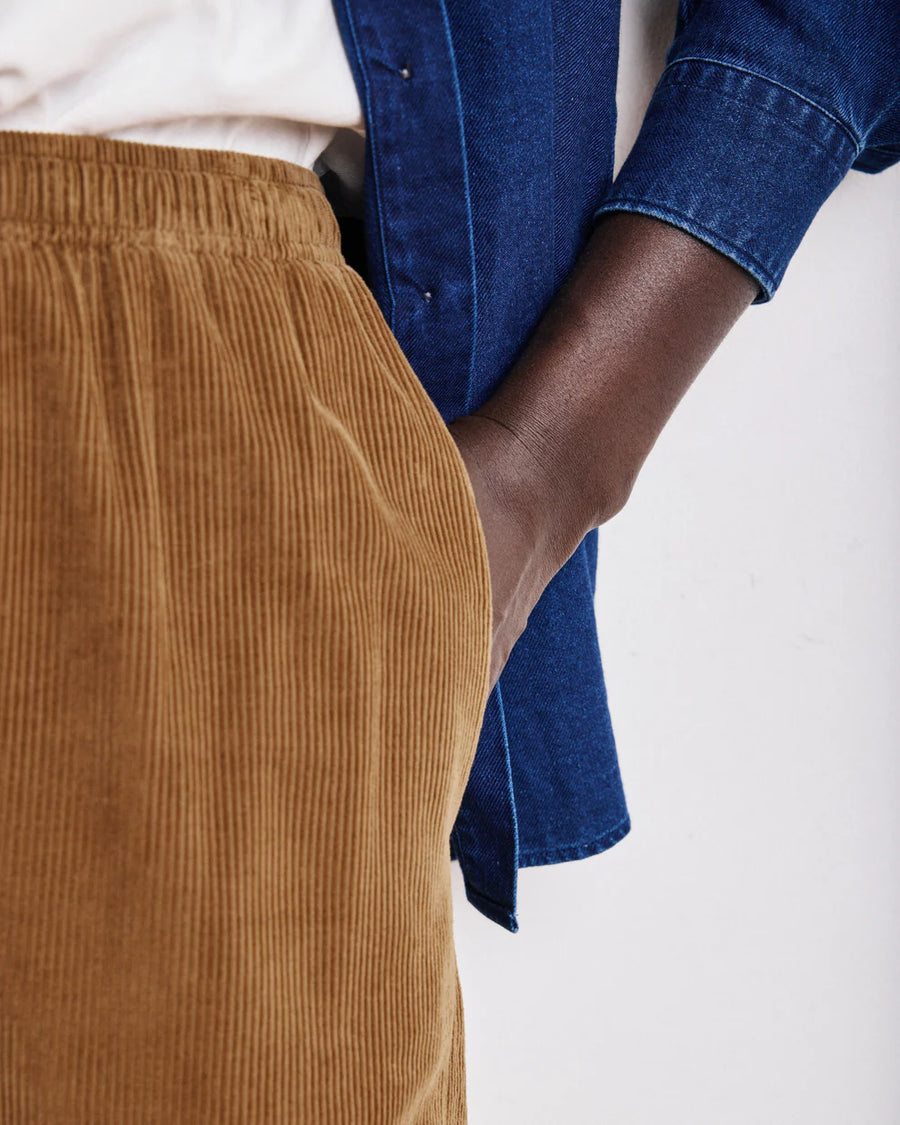 HARTFORD PLUMIEL PANTS IN MOCHA CORDUROY