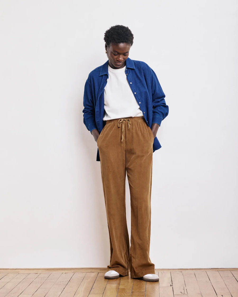 HARTFORD PLUMIEL PANTS IN MOCHA CORDUROY