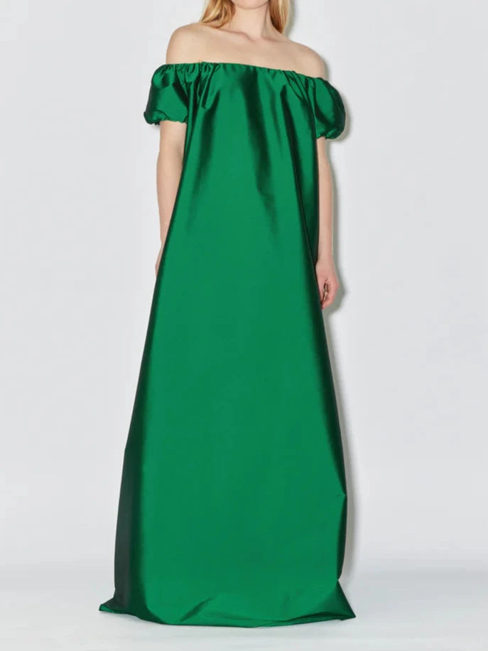 BERNADETTE DRESS RIANNE IN EMERALD GREEN