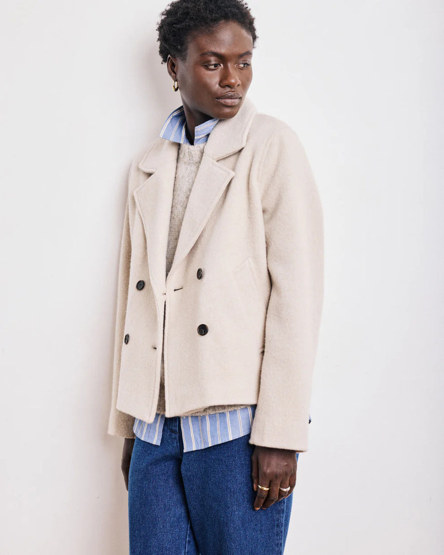 HARTFORD VEGA OFF-WHITE WOOL JACKET