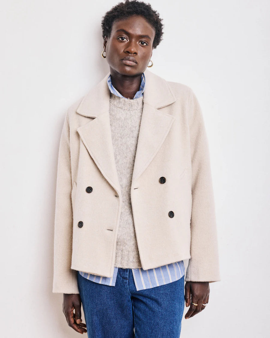 HARTFORD VEGA OFF-WHITE WOOL JACKET