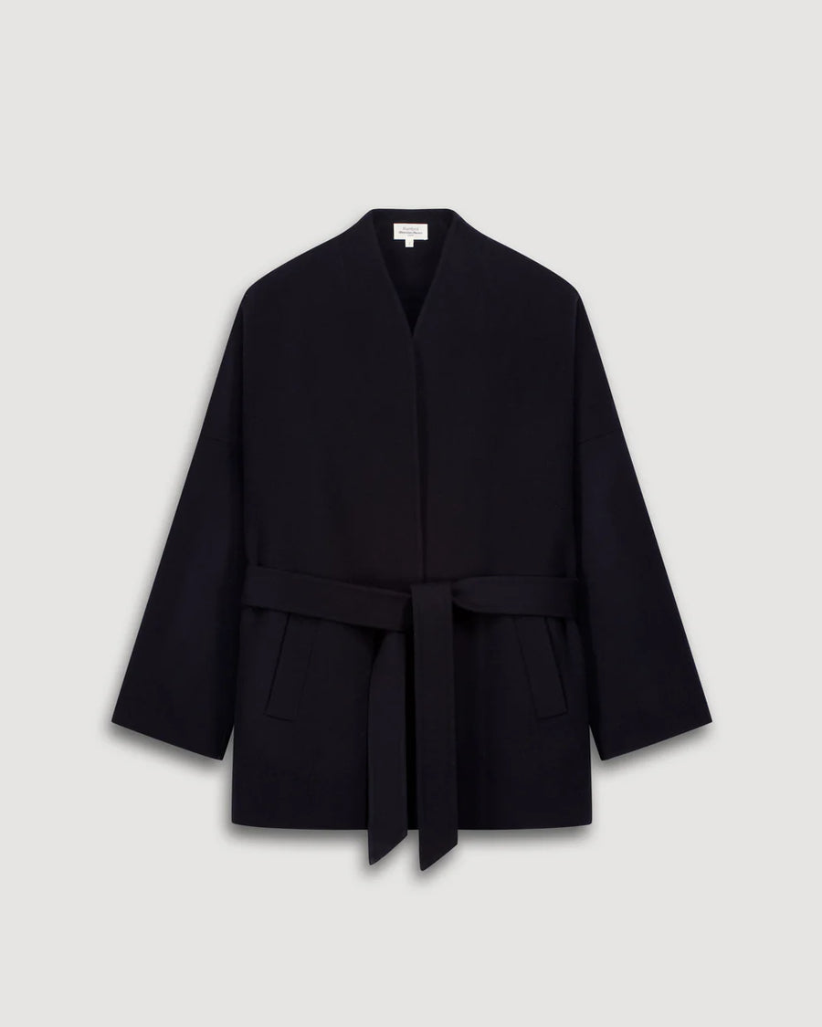 HARTFORD VANELLE COAT IN NAVY