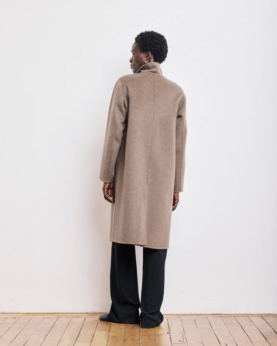 HARTFORD VILLE HEATHER MOLE DOUBLE FACE WOOL COAT