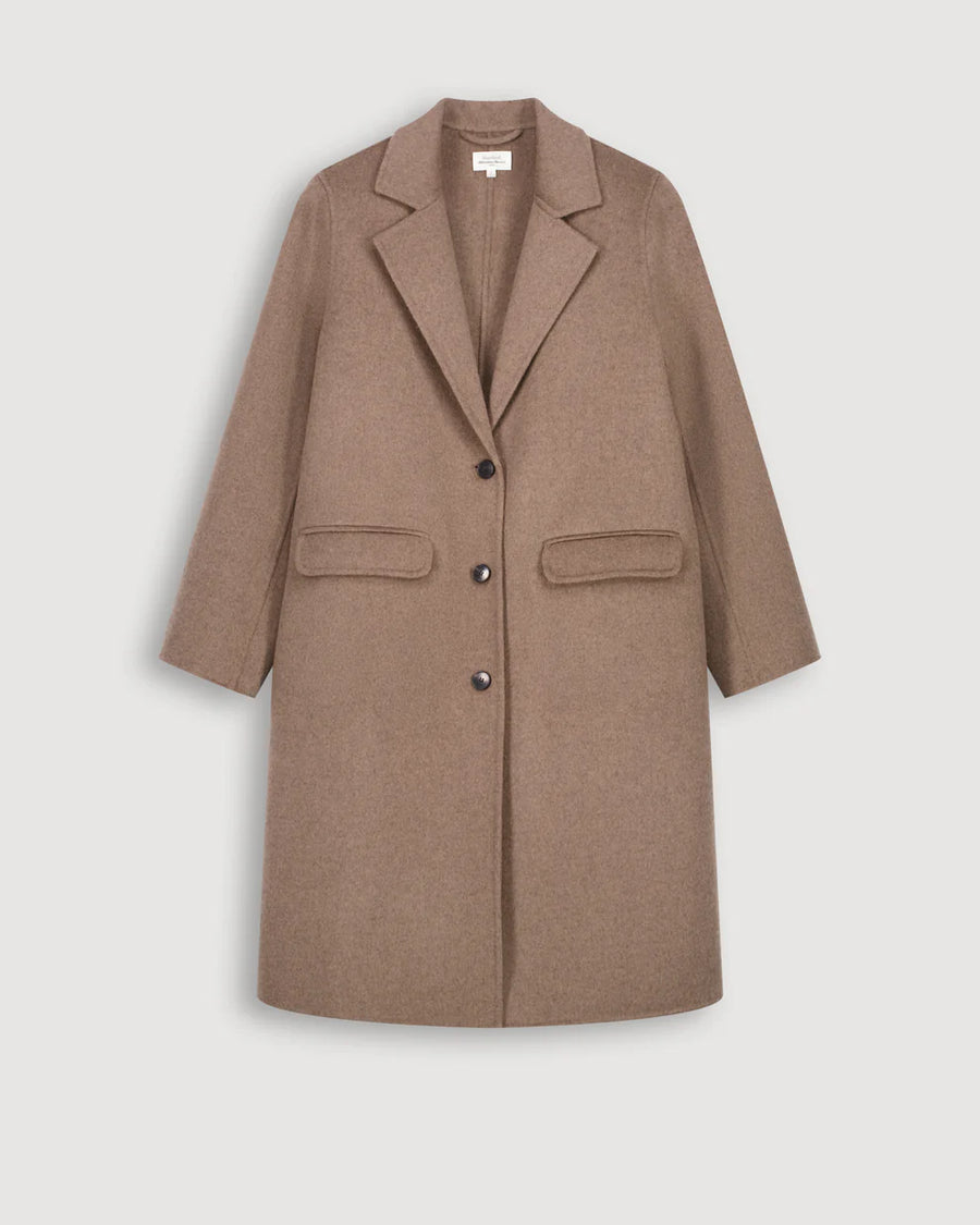 HARTFORD VILLE HEATHER MOLE DOUBLE FACE WOOL COAT