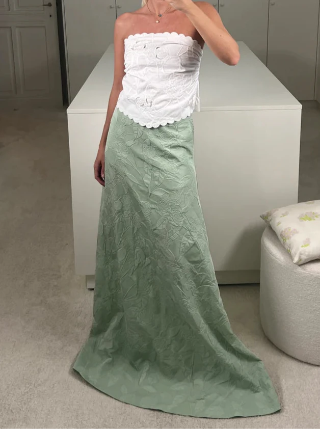 BERNADETTE BUSTIER PETIT BEURRE EMBROIDERED IN WHITE