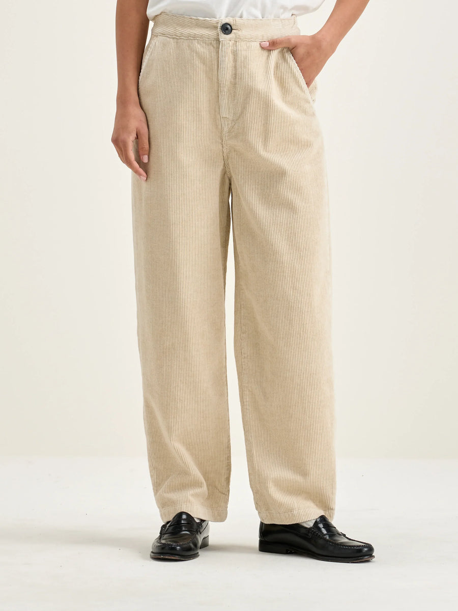 BELLEROSE PASOP51 BABY CORD TROUSERS IN CALCAIRE