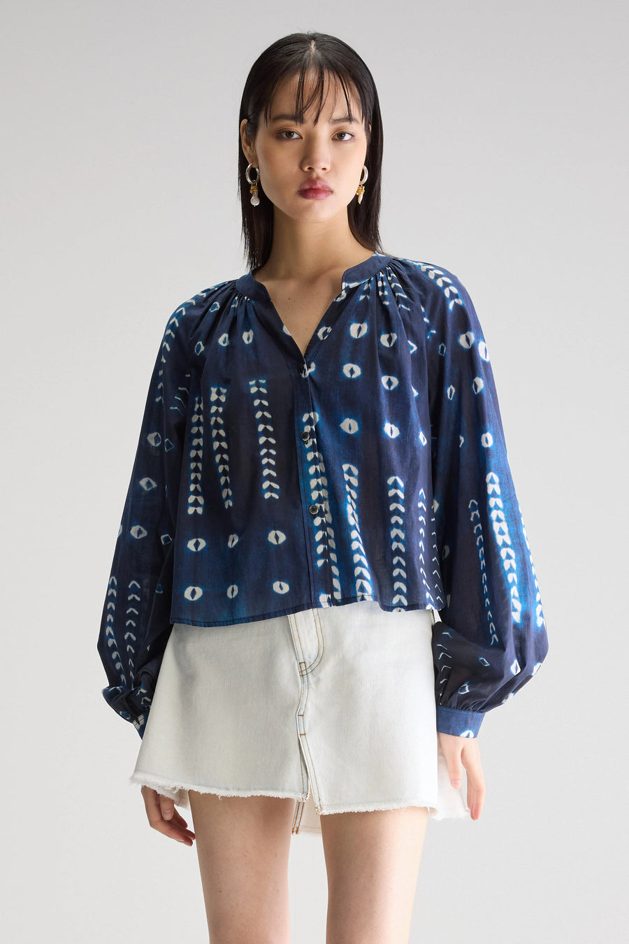 BELLEROSE TONKA BLOUSE IN INDIGO