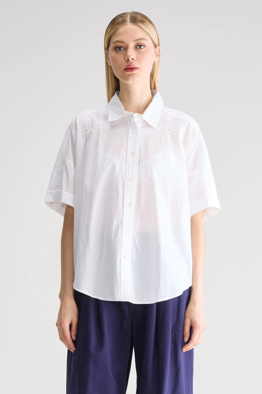 BELLEROSE KERALA SHORT SLEEVE SHIRT IN WHITE